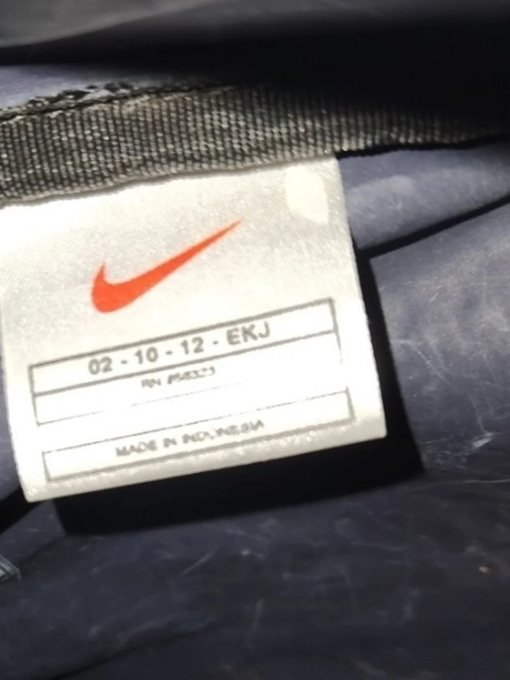 Vintage Y2K Nike Light & Navy Blue Athletic Duffle Bag Red Tage Like New Conditi